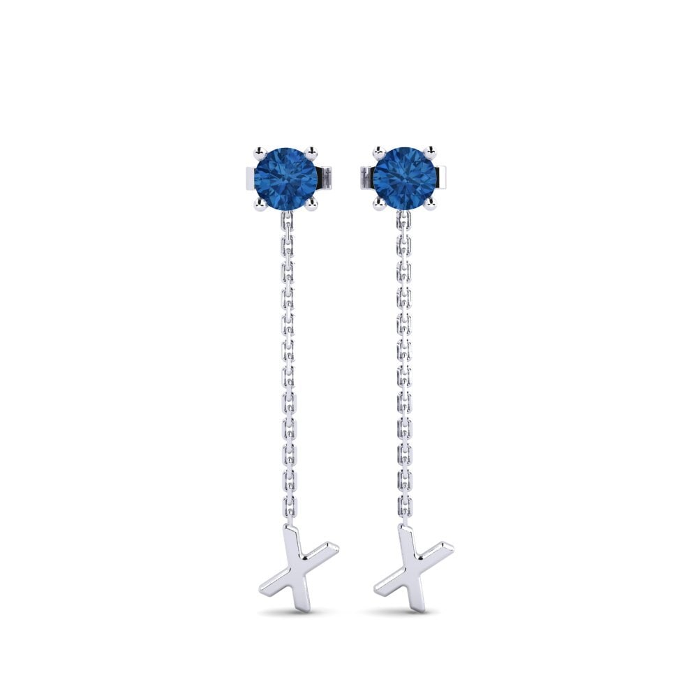Dark Blue Zirconia Women's Earring Aundrea X
