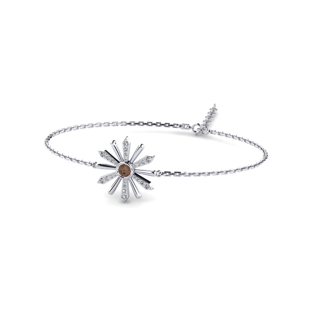 Round Smoky Quartz Women's Bracelet Auricle