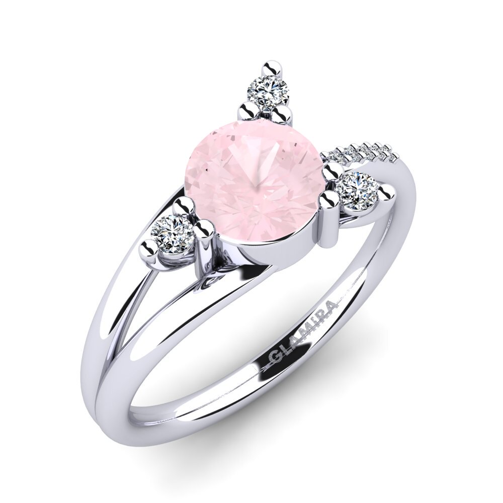 Rose Quartz Engagement Ring Auritia
