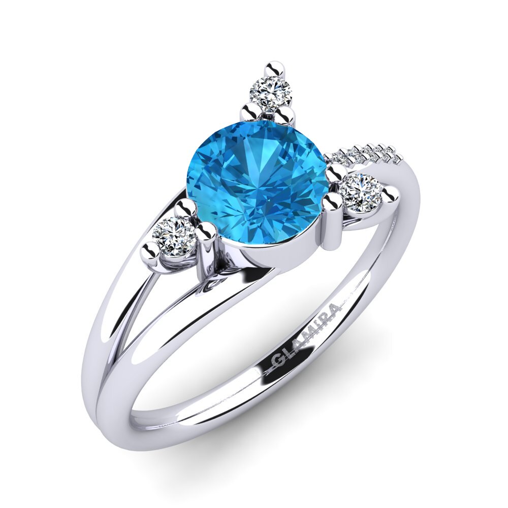 Blue Topaz Engagement Ring Auritia