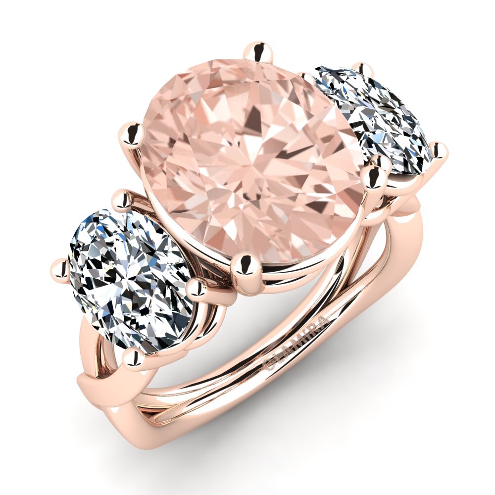 14ct Rose Gold Morganite Ring Aurkene