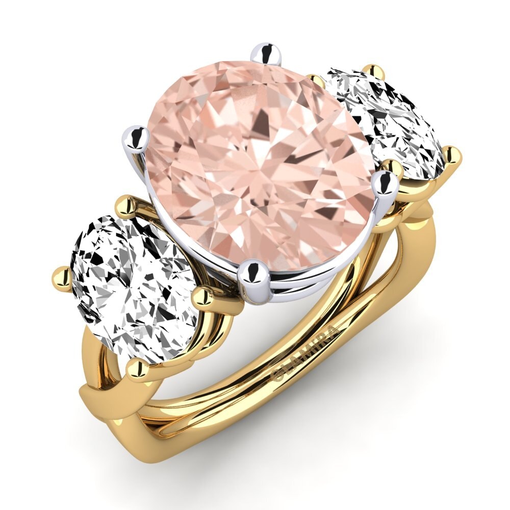585 Gelb & Weißgold Morganit Ring Aurkene