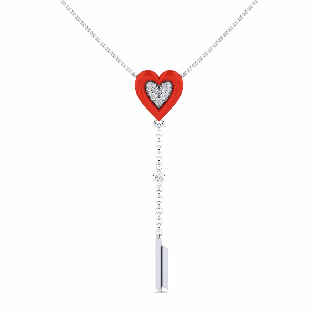 Vàng Trắng 18K Kim Cương Dây chuyền nữ Auspicious