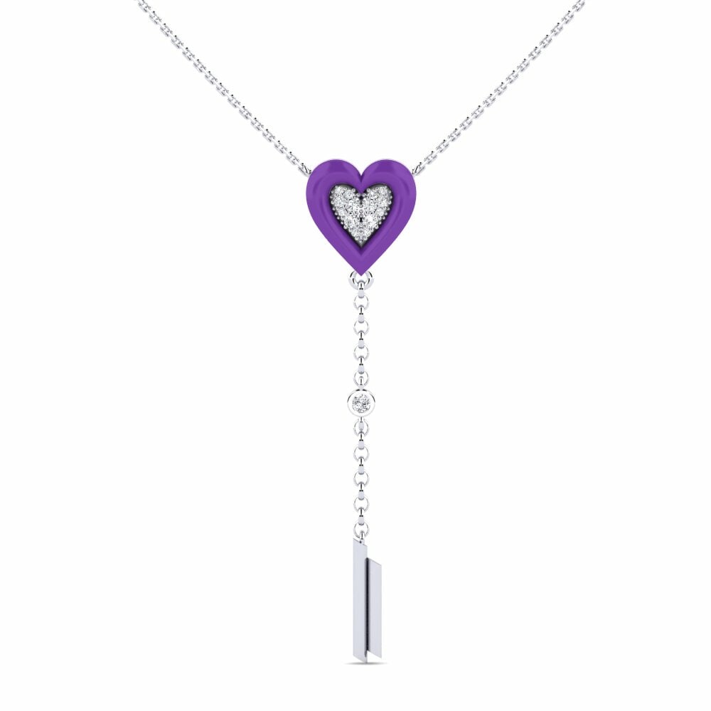 Platin trắng Đá Zirconia Dây chuyền nữ Auspicious