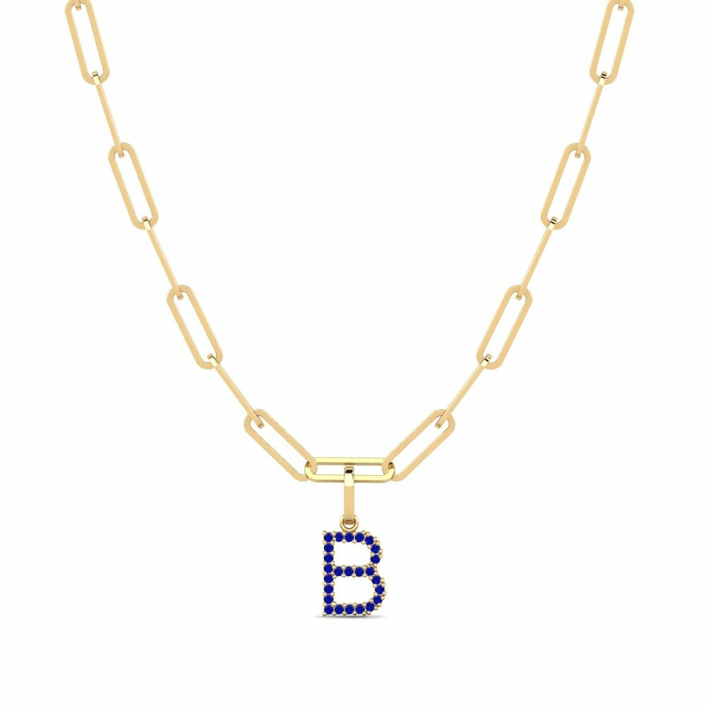 Saffier Paperclip Ketting Autize - B