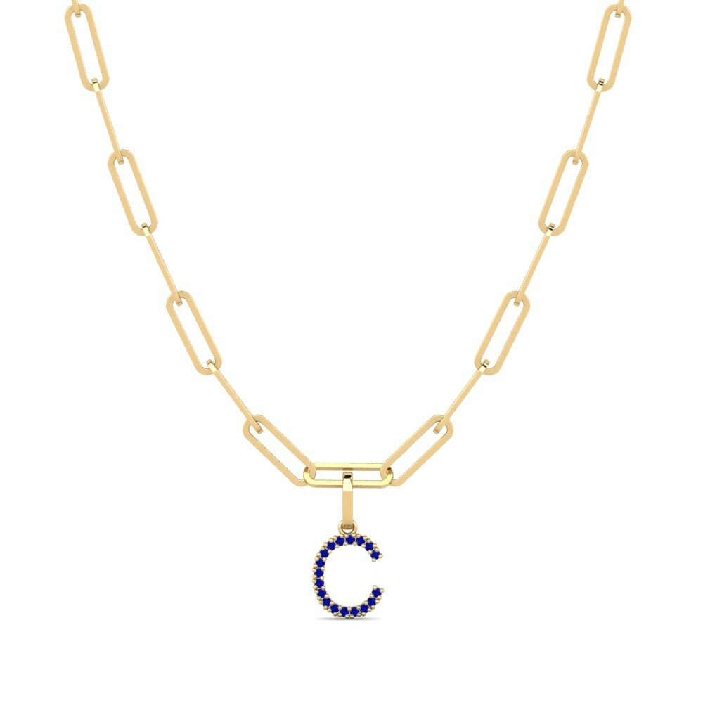 Saffier Paperclip Ketting Autize - C