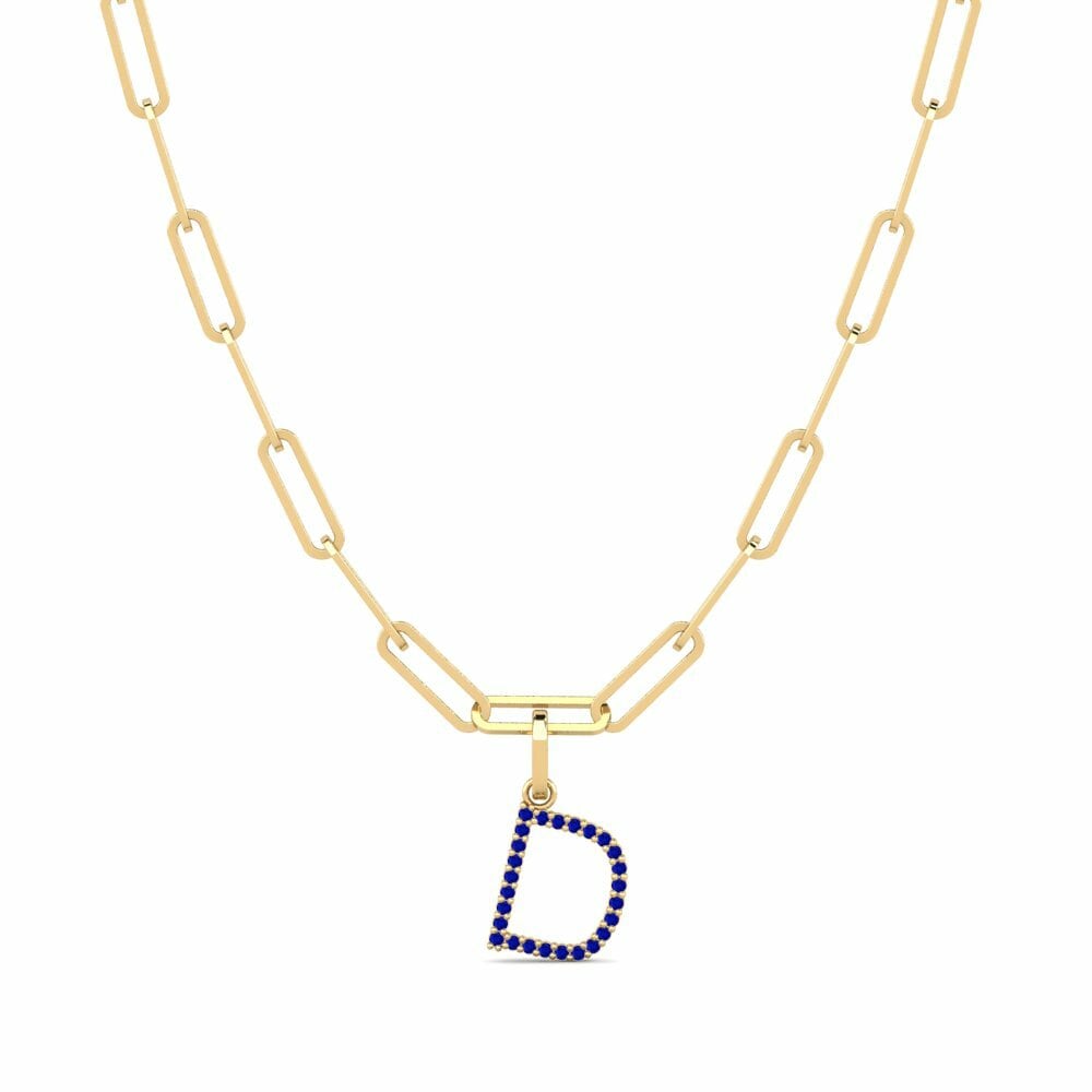 Saffier Paperclip Ketting Autize - D