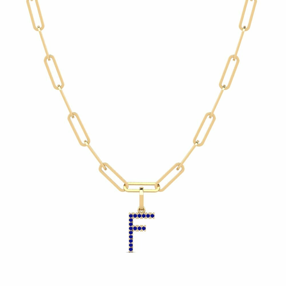 Saffier Paperclip Ketting Autize - F