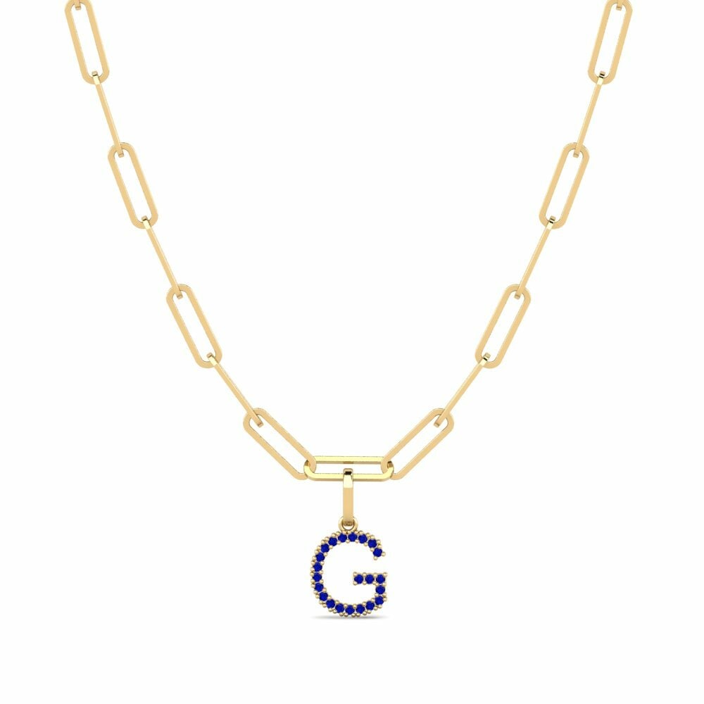 Saffier Paperclip Ketting Autize - G