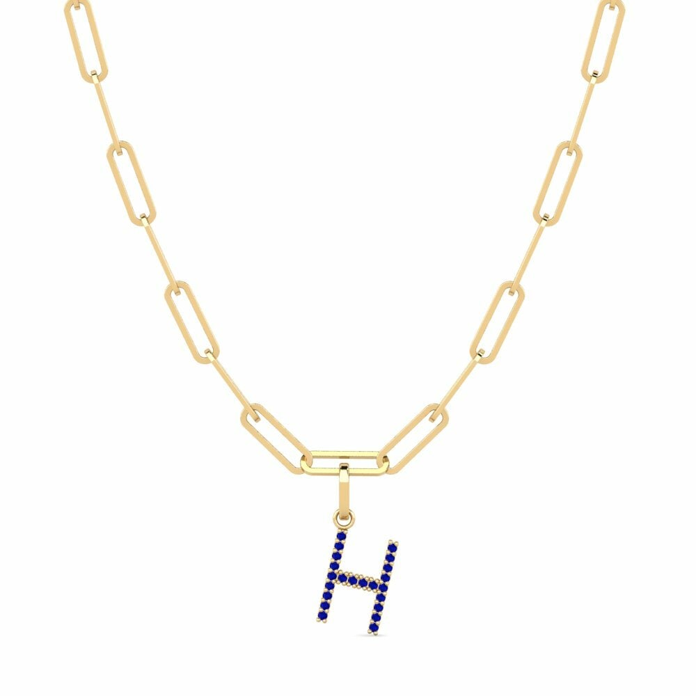 Saffier Paperclip Ketting Autize - H