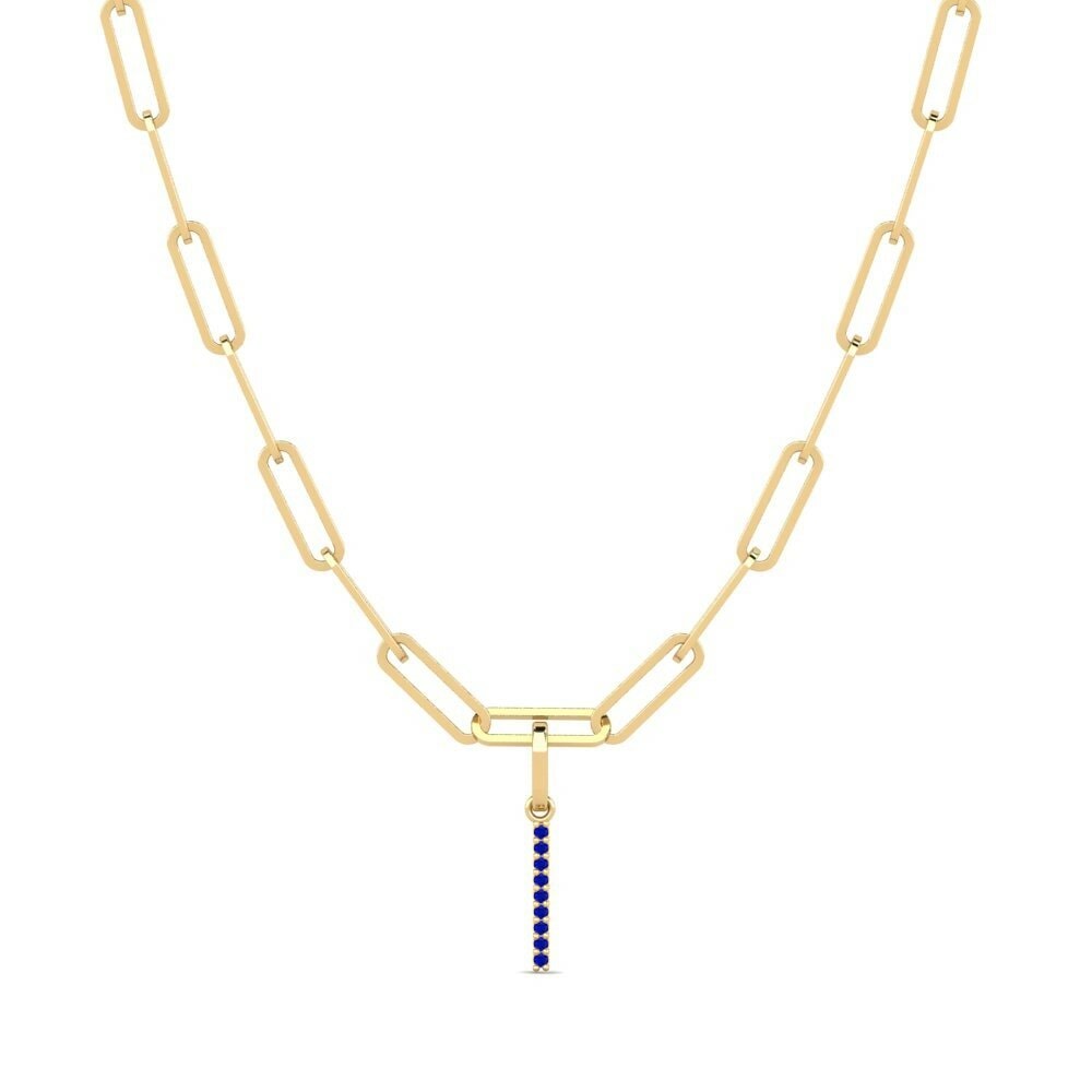 Saffier Paperclip Ketting Autize - I