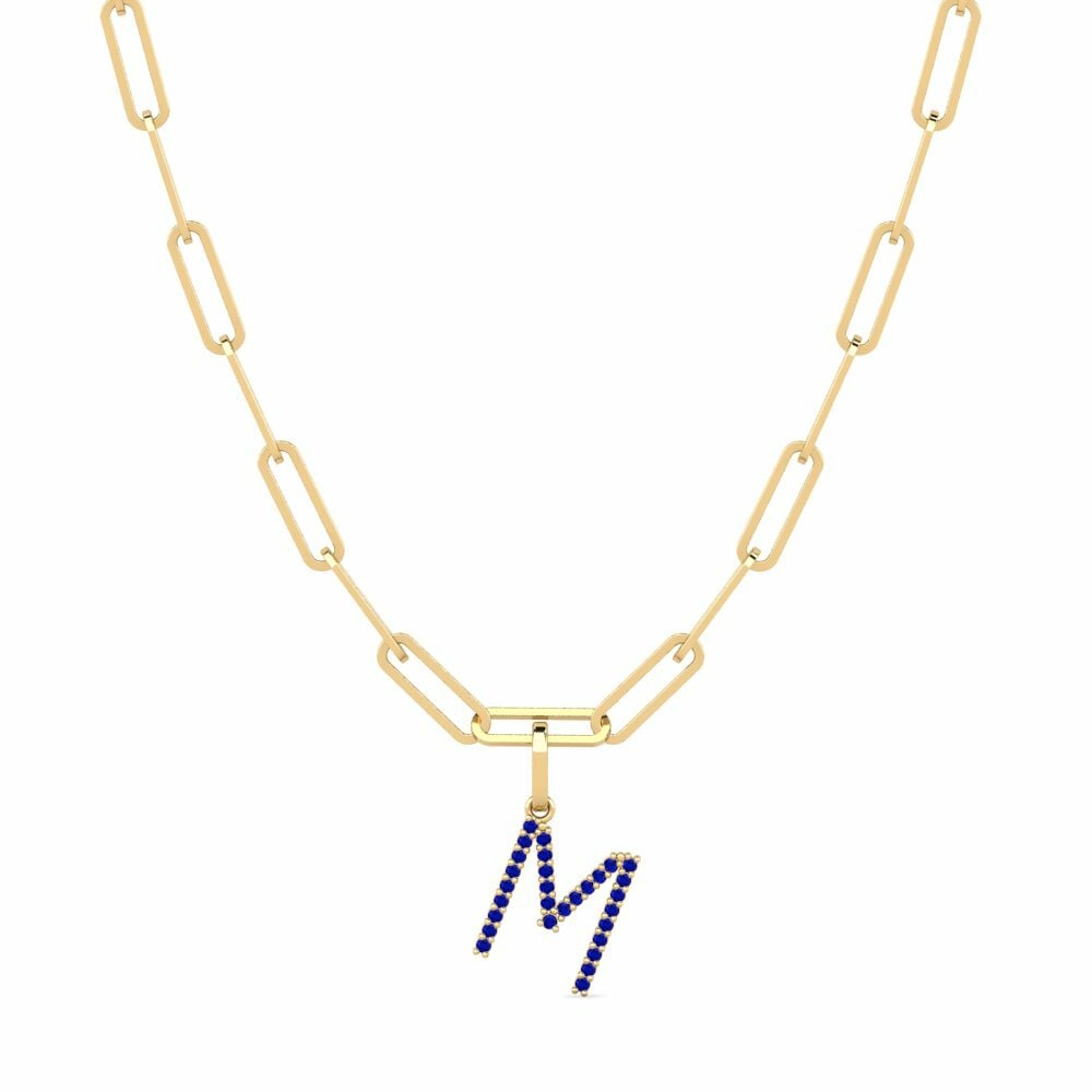 Saffier Paperclip Ketting Autize - M