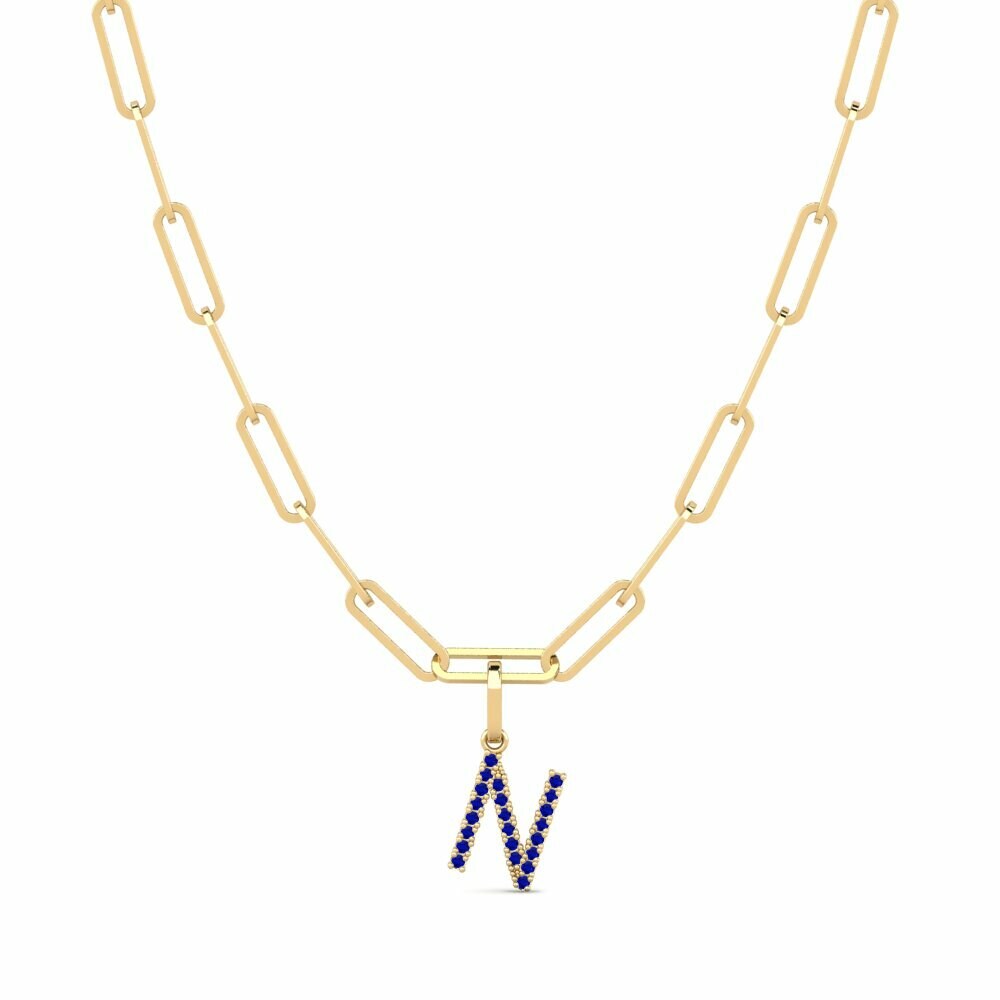 Saffier Paperclip Ketting Autize - N