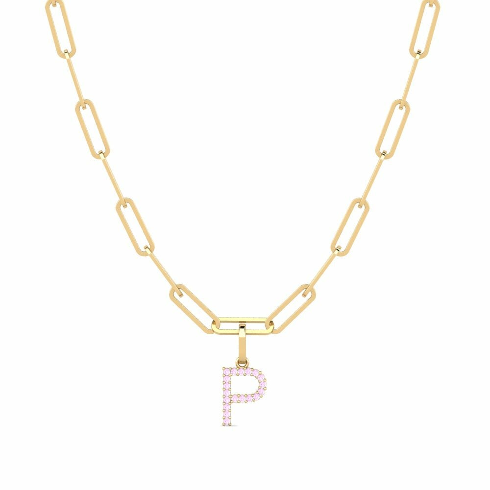 Zafiro Rosado Collar de clip Autize - P