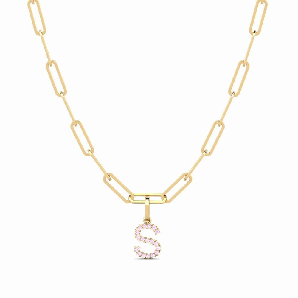Zafiro Rosado Collar de clip Autize - S
