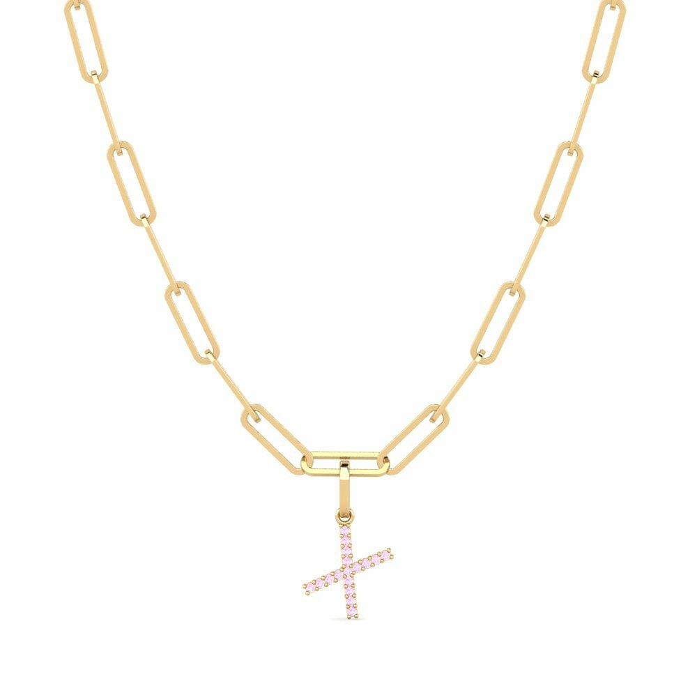 Zafiro Rosado Collar de clip Autize - X