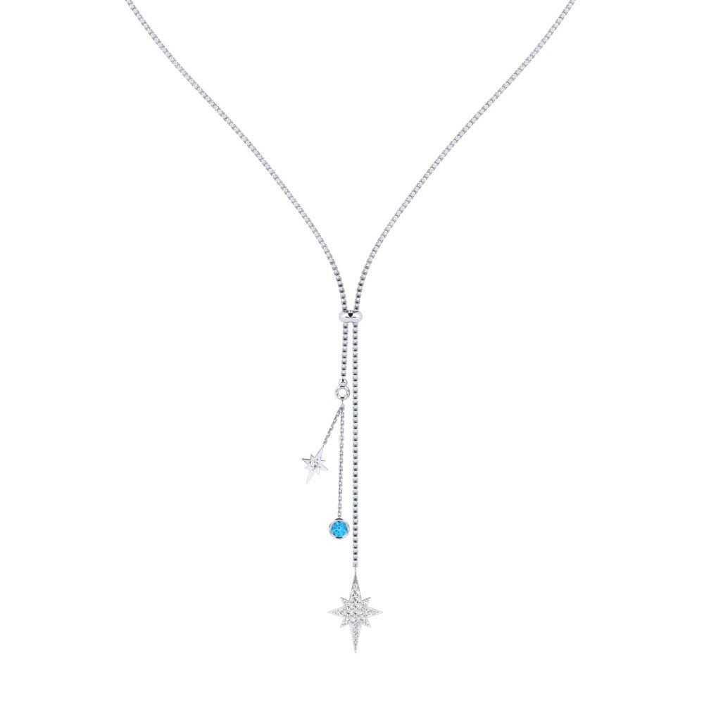 Blue Topaz Women's Necklace Auva