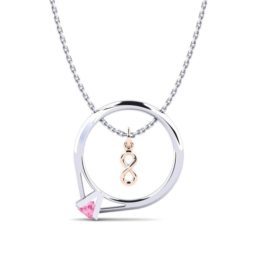 Zafiro Rosado Collar de Mujer Auvita