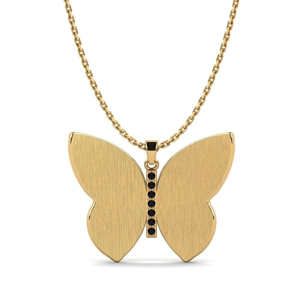 Diamante Negro Colgante de Mujer Auyosa