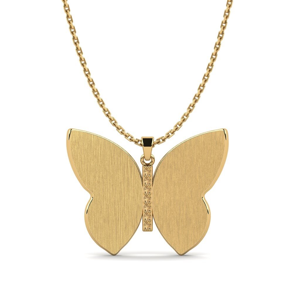 Diamante café Colgante de Mujer Auyosa