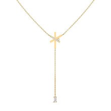 Necklace Avangarde 585 Yellow Gold & White Sapphire