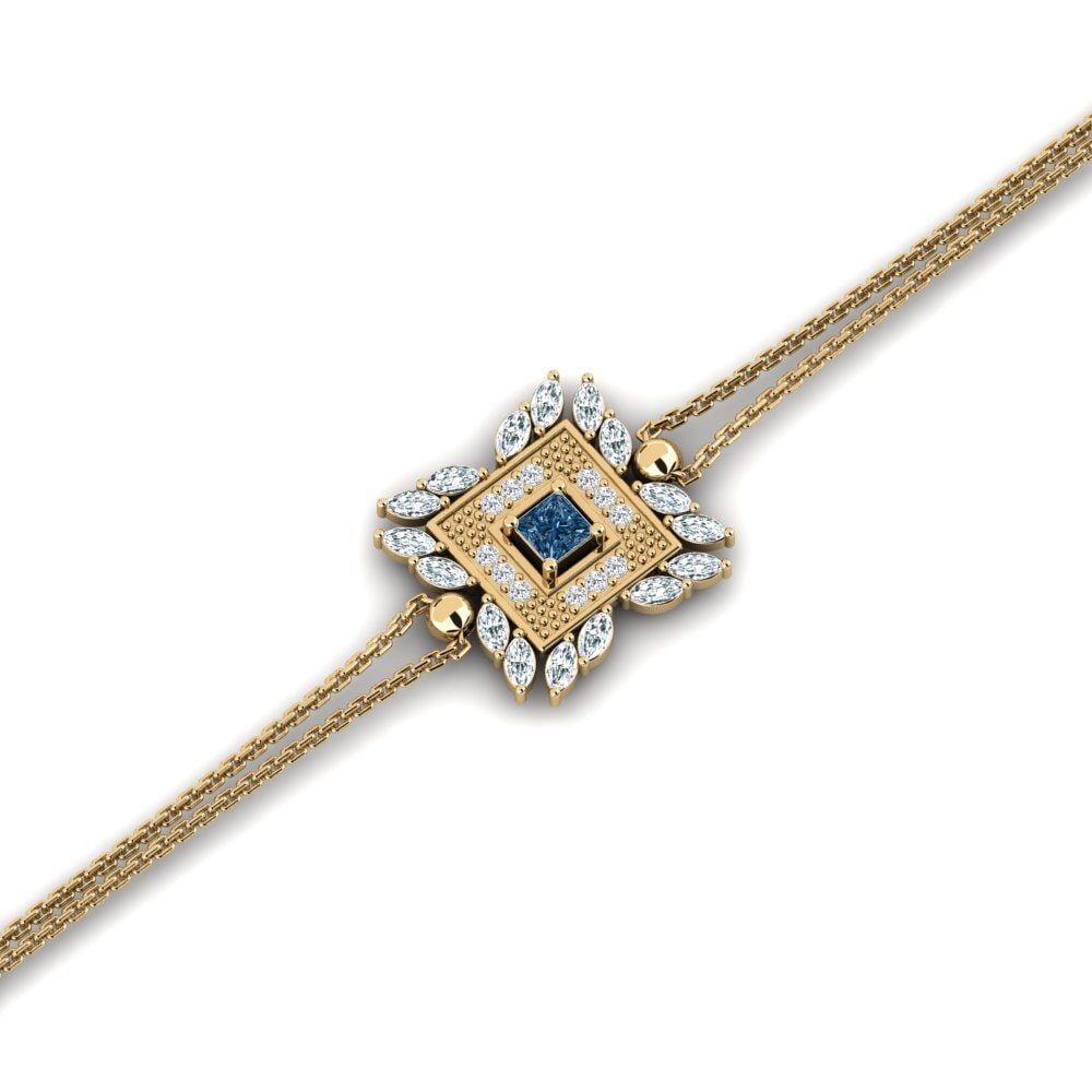 Princess Blue Diamond Women's Bracelet Avasto