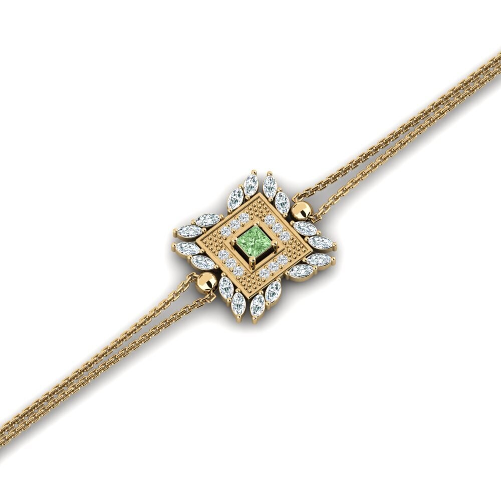 Princess Green Diamond Women's Bracelet Avasto