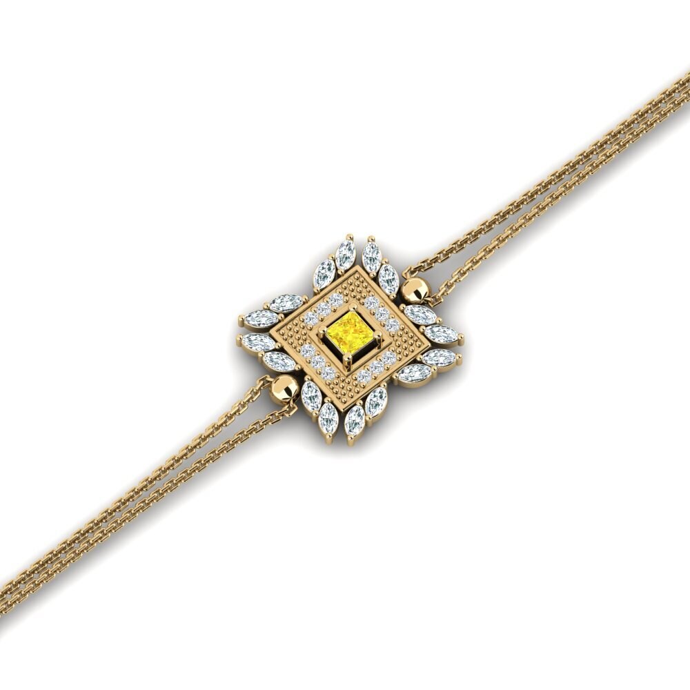Princess Yellow Sapphire Women's Bracelet Avasto