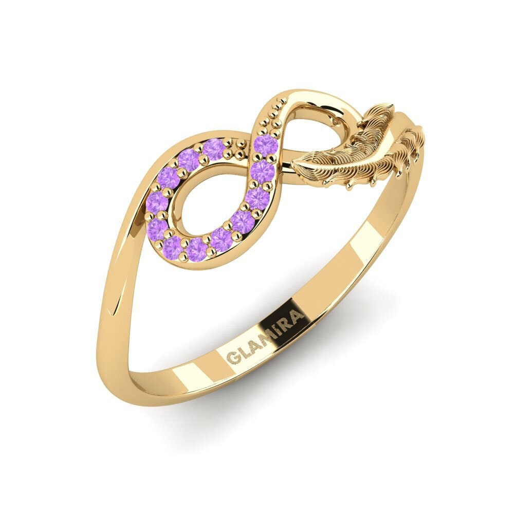 9ct Yellow Gold Amethyst Ring Aveniren