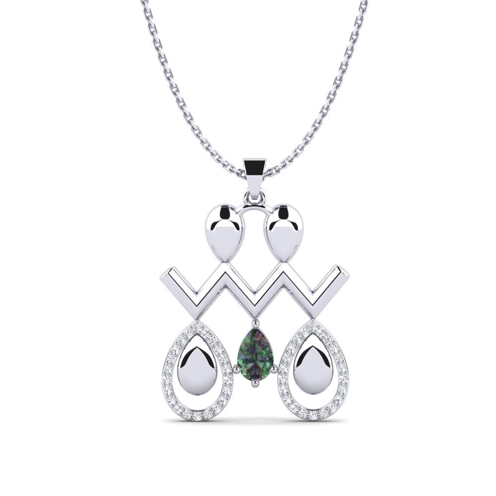 Pear Mystic Topaz Women's Pendant Avihu