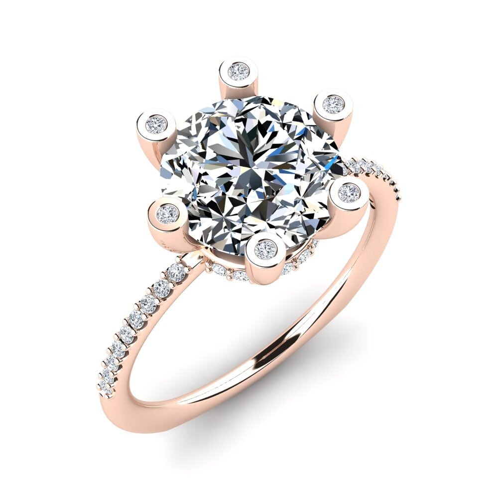 14ct Rose Gold Engagement Ring Avila