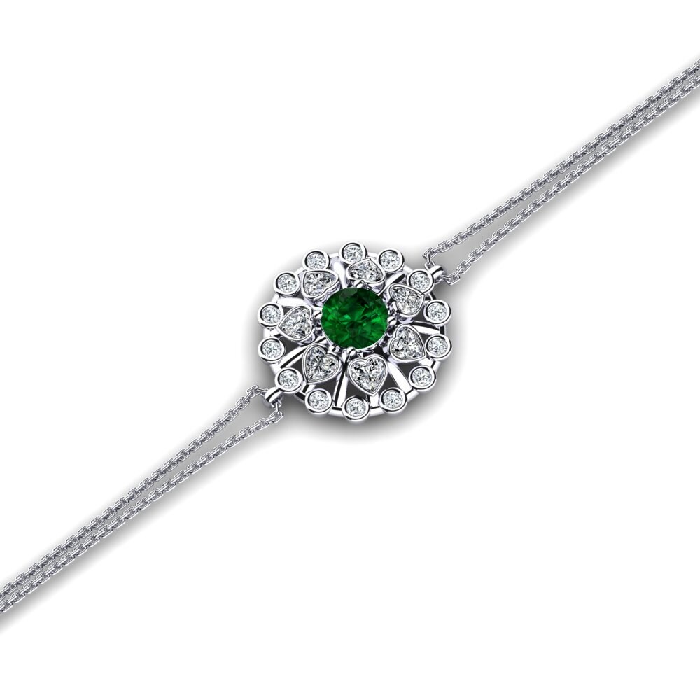 9ct White Gold Tsavorite Women's Bracelet Avion