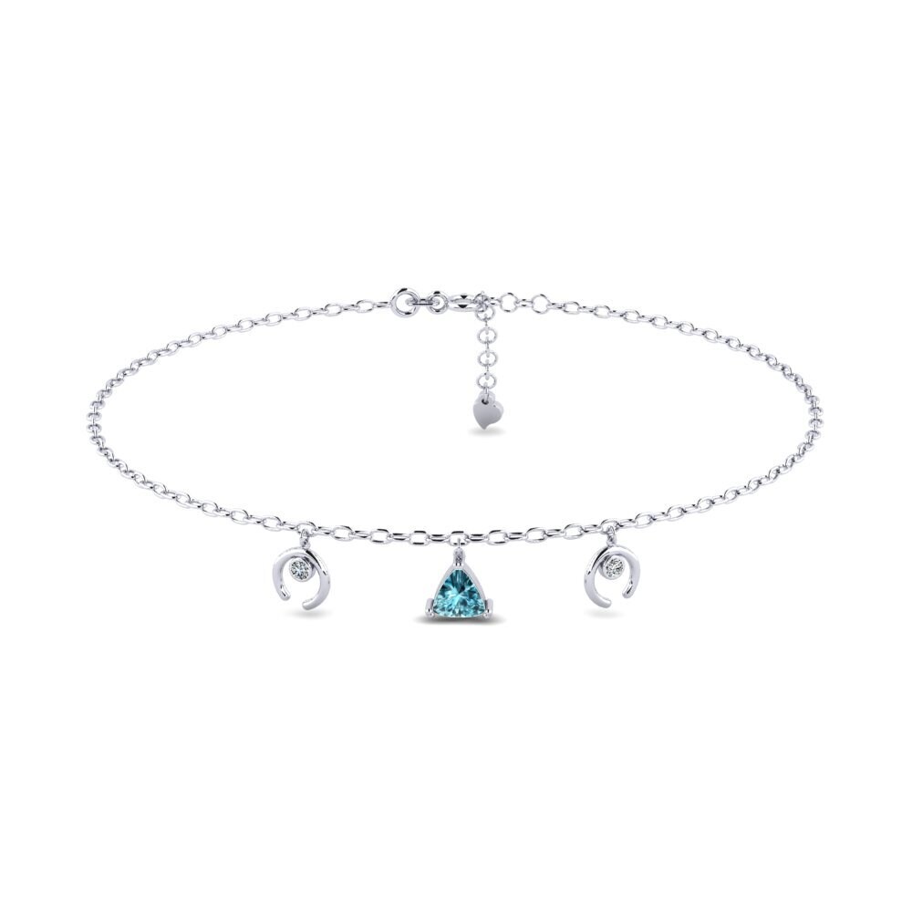 Blue Zircon Women's Anklet Awiti