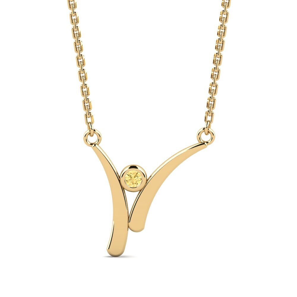 Gele Diamant Dames Hanger Awult