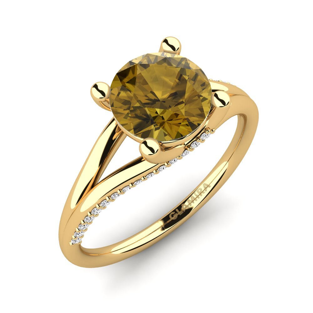 Zircon Brun Bague de fiançailles Ayalisse