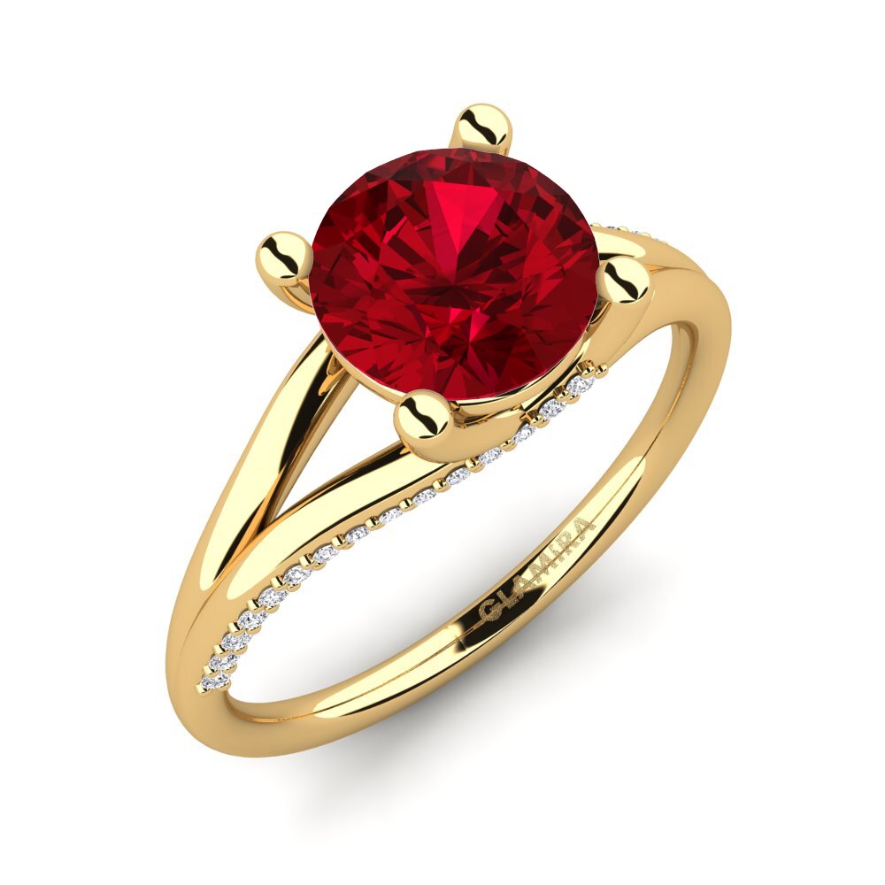 Zircone Rouge Bague de fiançailles Ayalisse