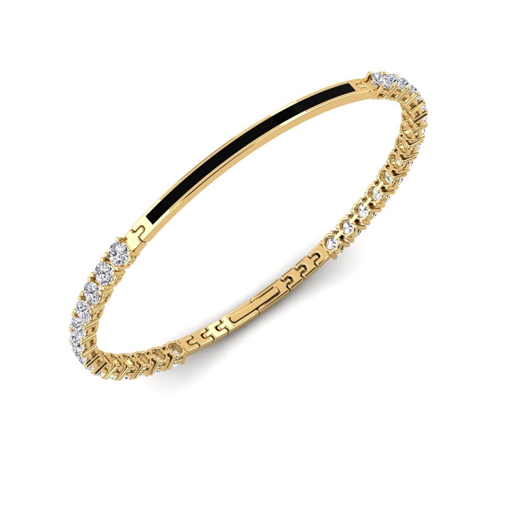 18ct Yellow Gold Diamond Men's Bracelet Aylor
