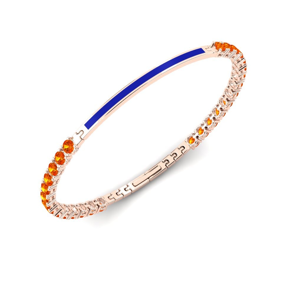 Orange Sapphire Men's Bracelet Aylor