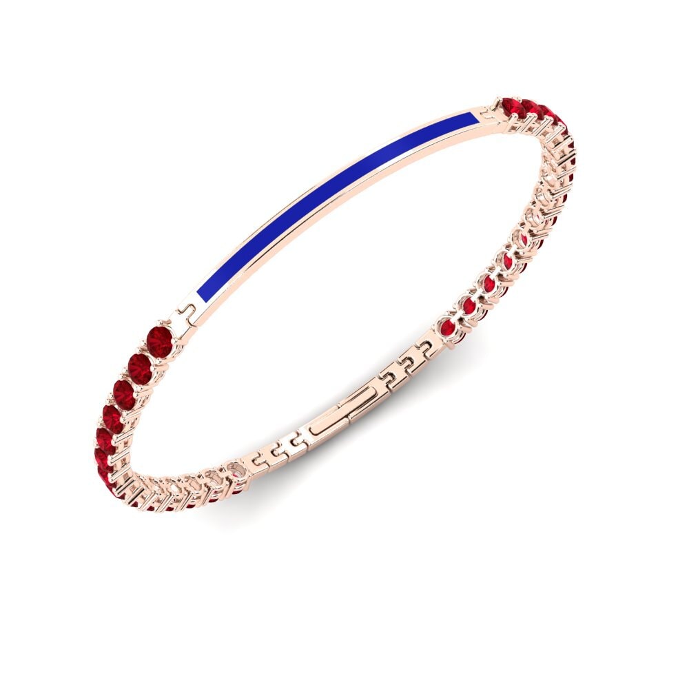 Zircônia Vermelha Pulseira masculina Aylor