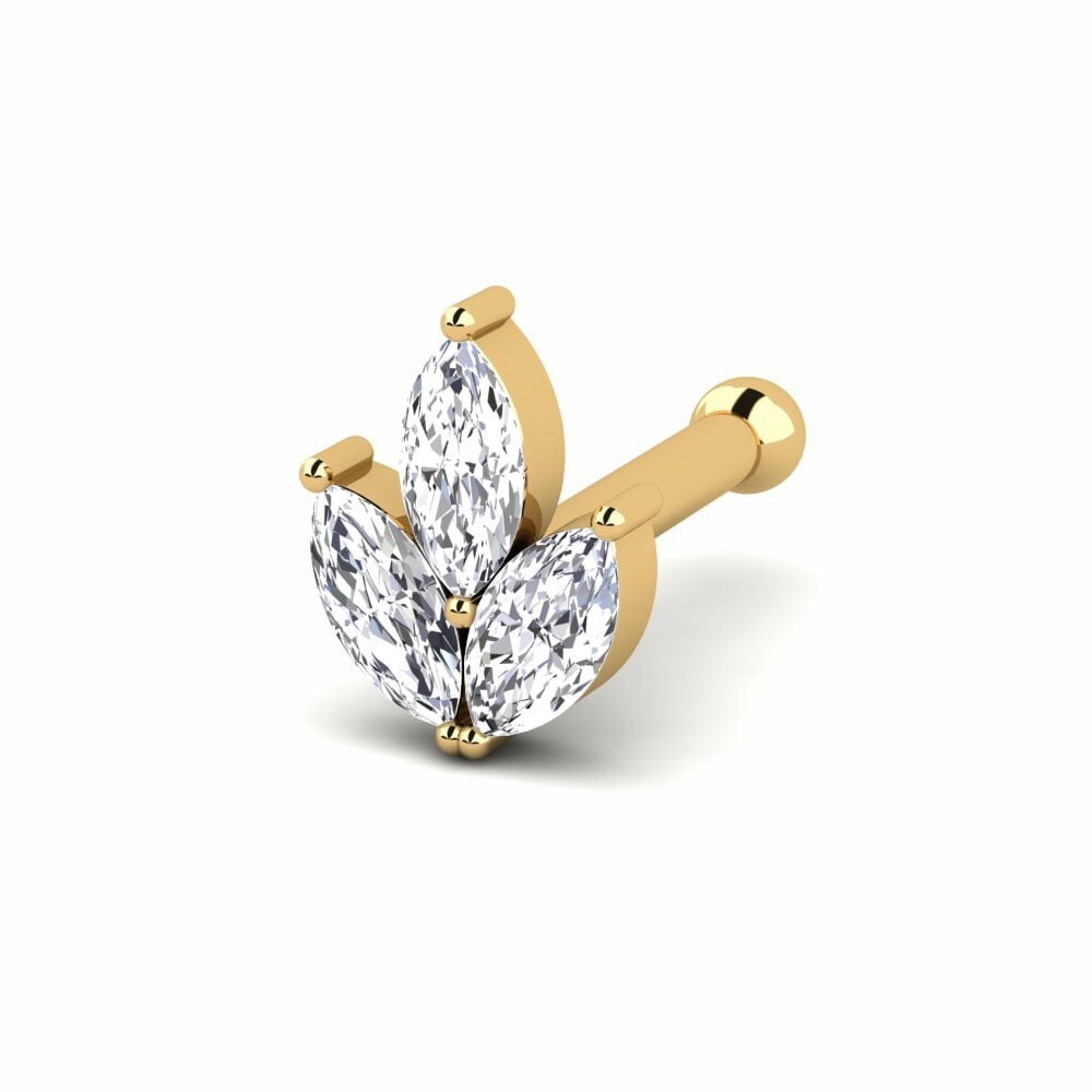 18k Yellow Gold Nose Pin Aymilla