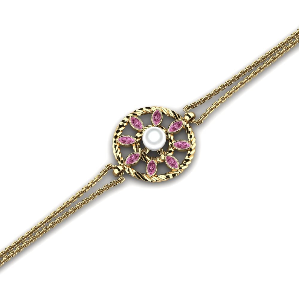 Gelbgold 585 Rhodolit-Granat Damen armband Ayreip