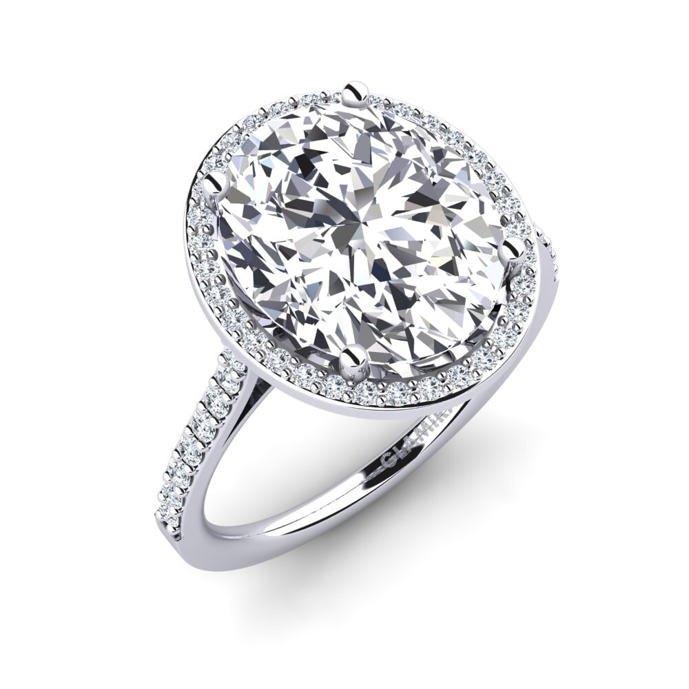 Shop 4.5 Carat Oval cut 14ct White Gold Lab Grown Diamond GLAMIRA Ring ...
