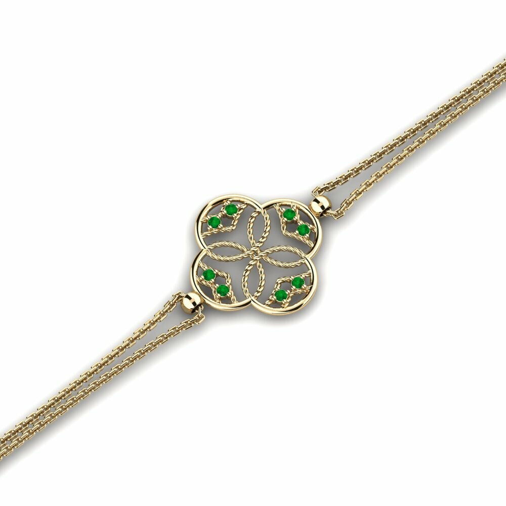 Or Jaune 18k Bracelet pour femme Azhakolans