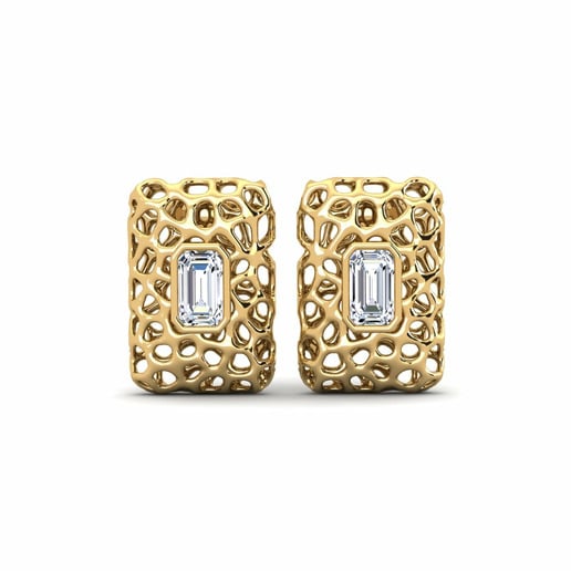 Earring Aznig 585 Yellow Gold & Swarovski Crystal
