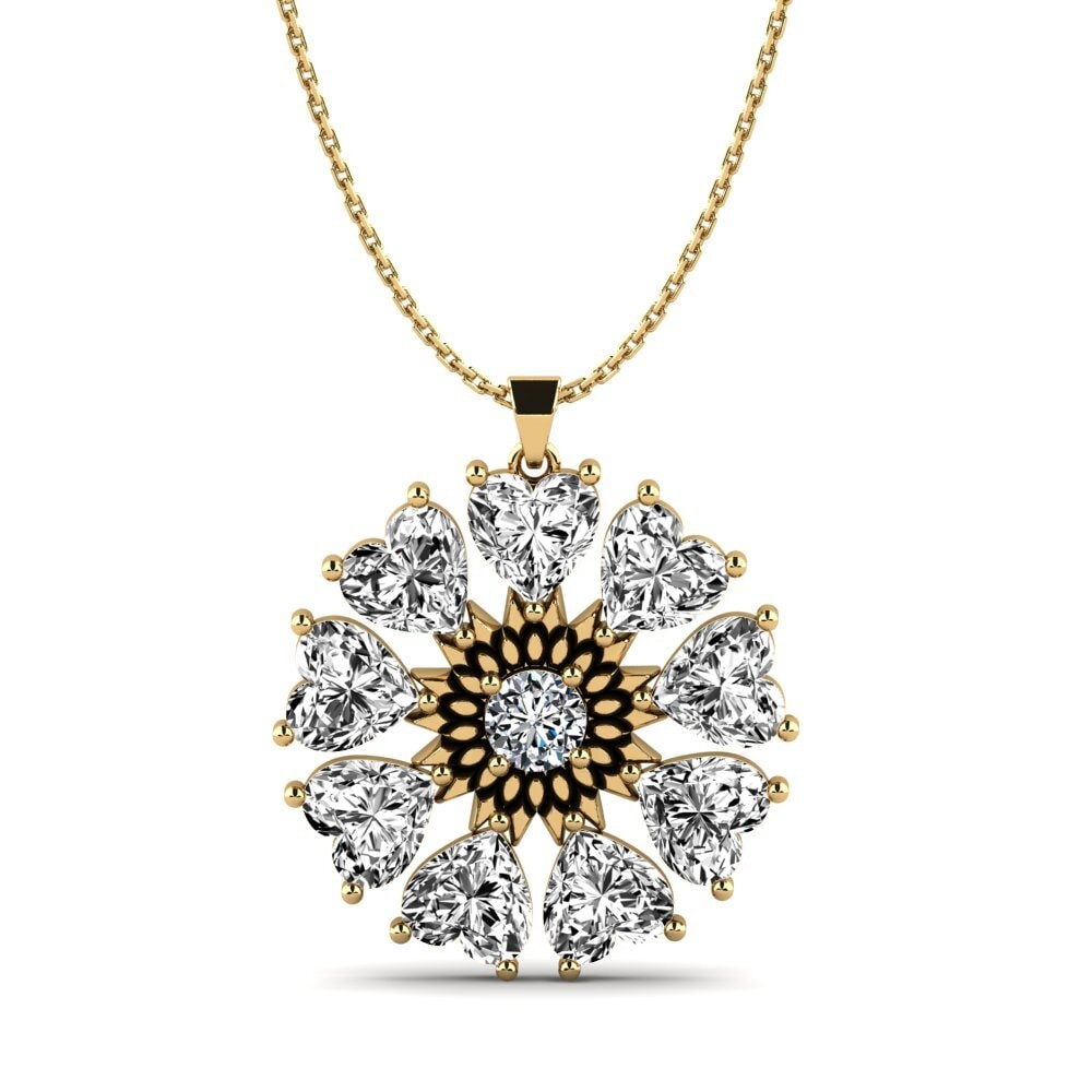 Trái Tim Đá Moissanite Mặt dây chuyền nữ Badella