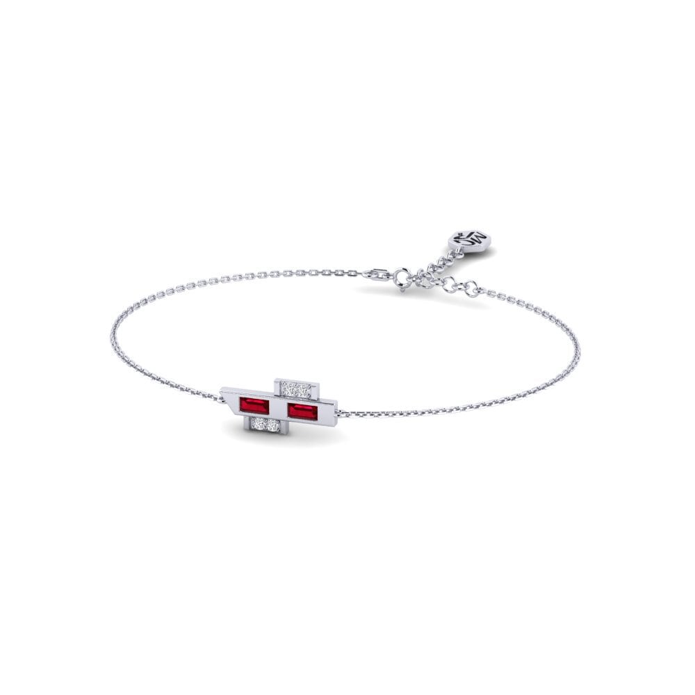 Baguette Red Zirconia Women's Bracelet Bageur