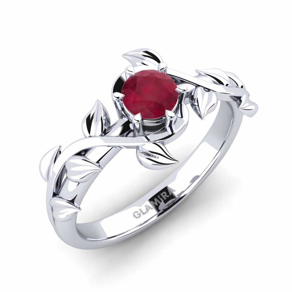 Ruby Engagement Ring Bagu
