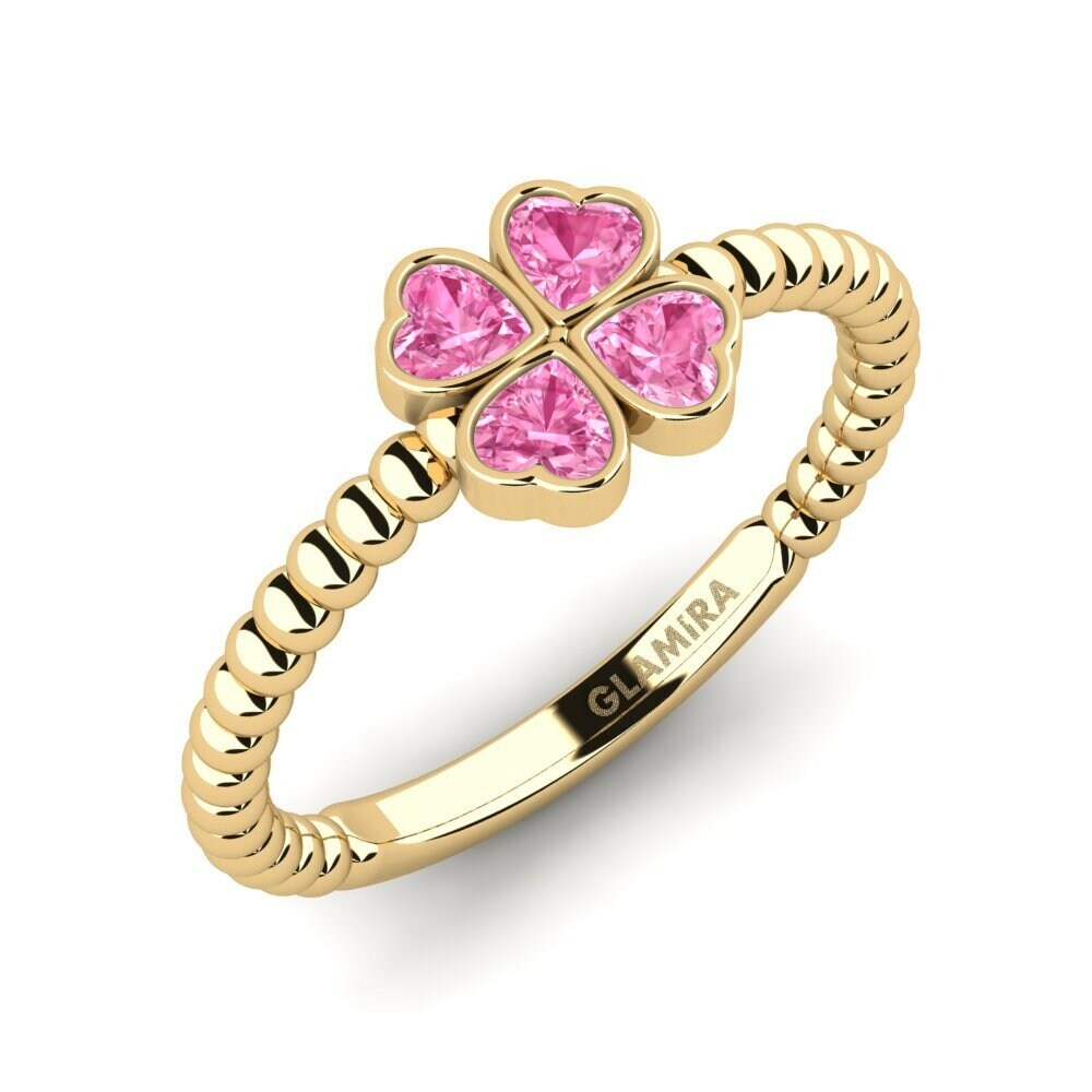 Roze Saffier Ringen Baguer