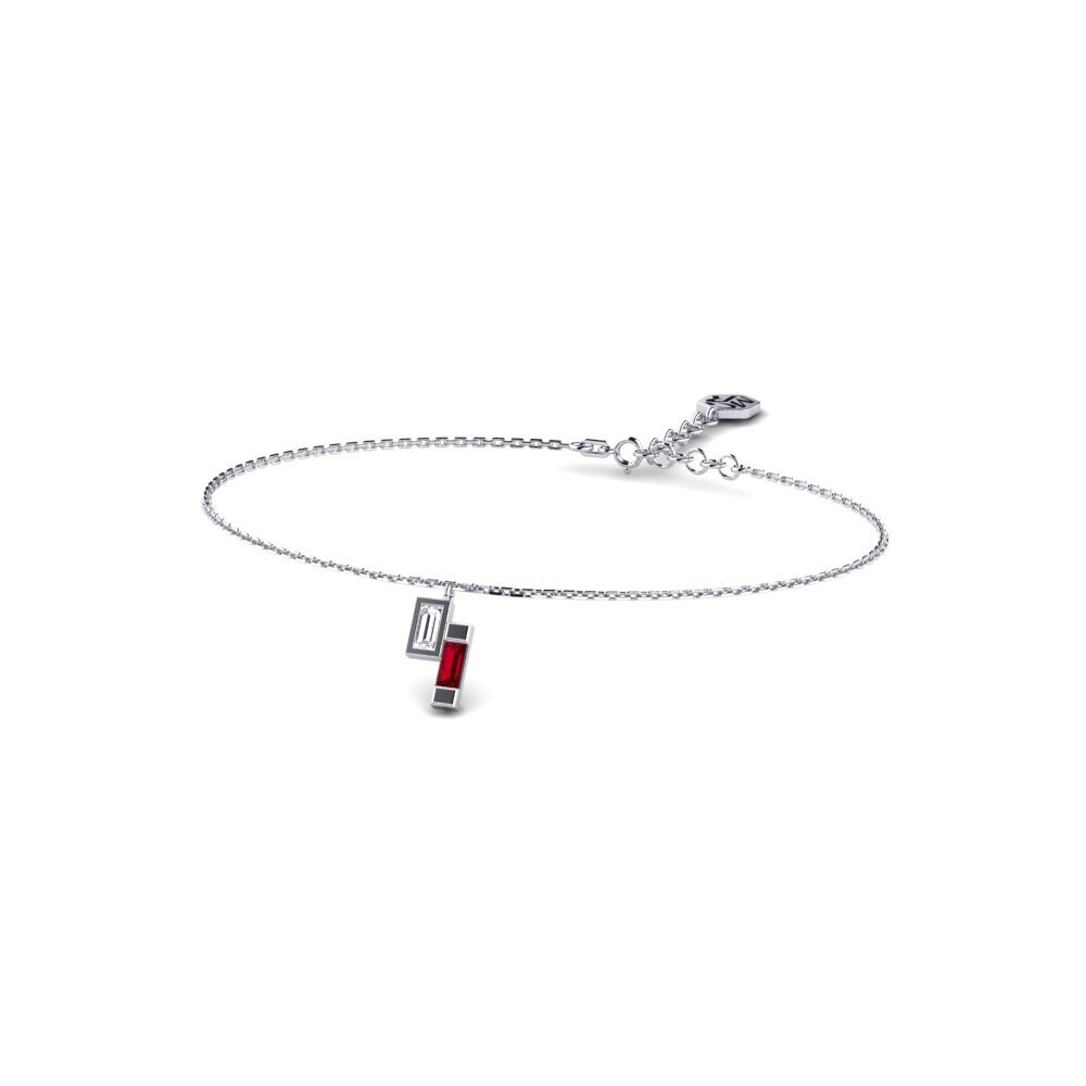 Baguette Red Zirconia Women's Bracelet Baguete