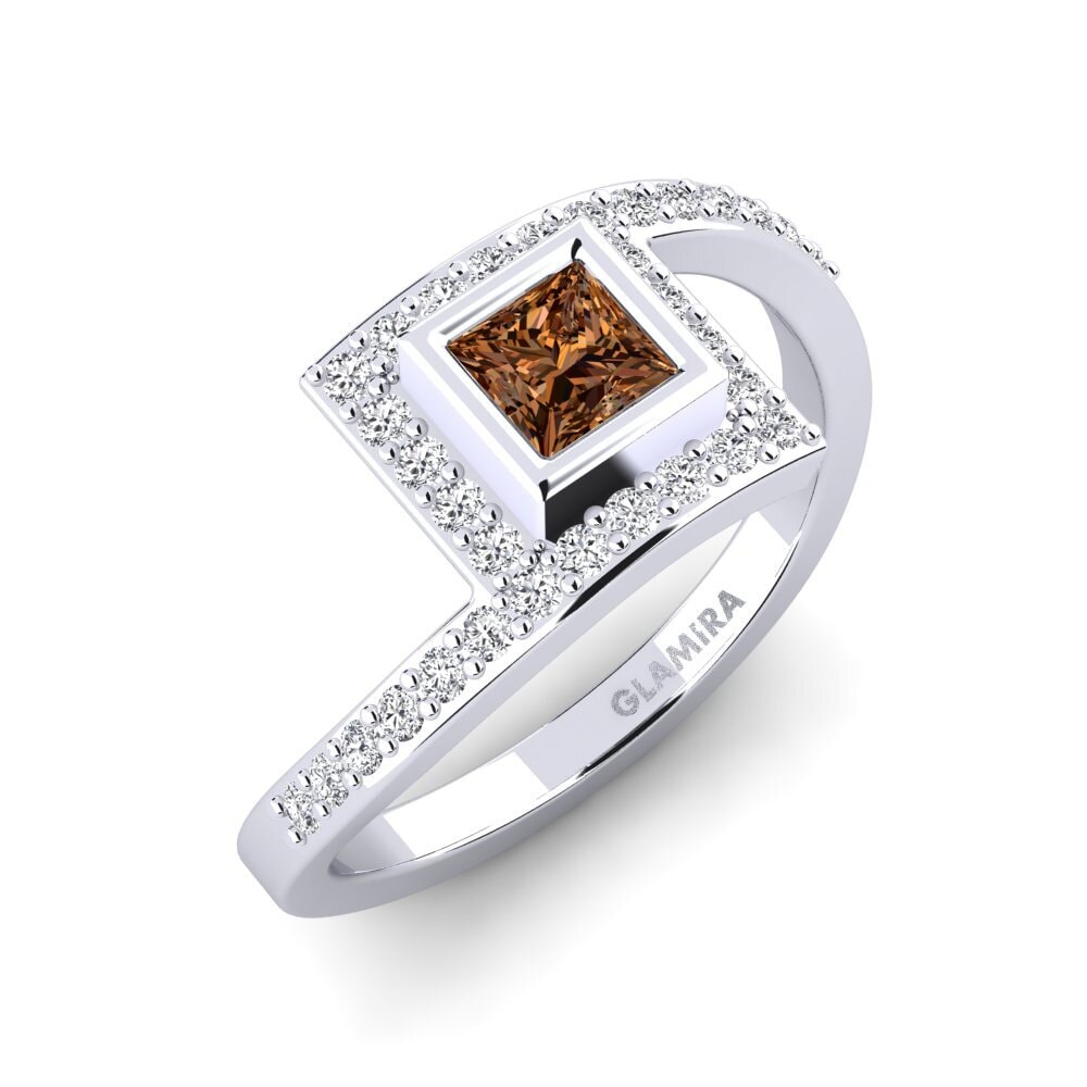 Brown Diamond Engagement Ring Bagur